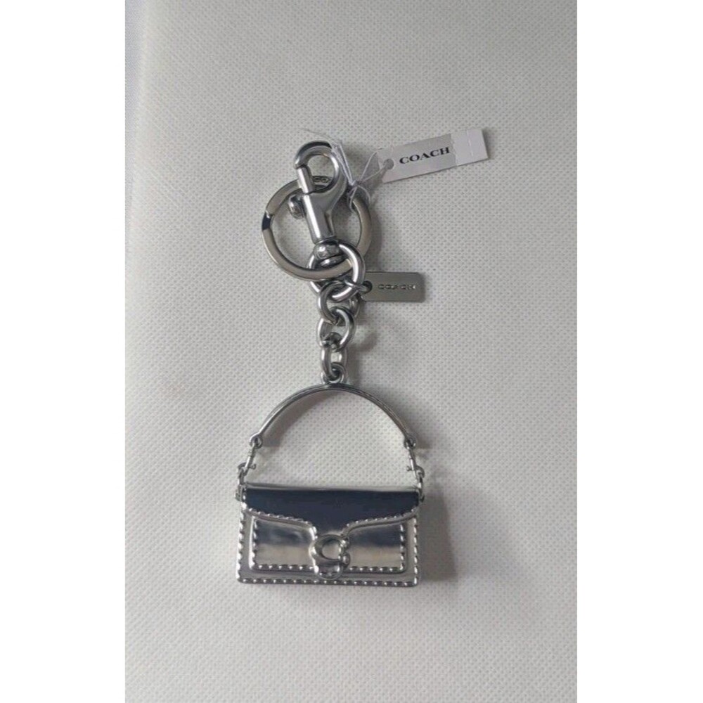 Coach Tabby Bag Charm In Silver, Brand New, NWT